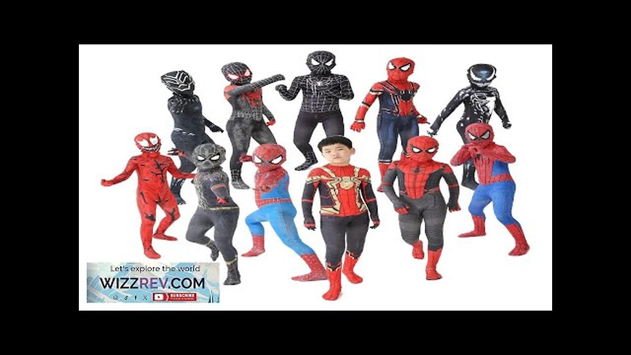 12 Kids Style Superhero Spiderman/Black Panther/Venom Halloween Party Christmas Cosplay Review