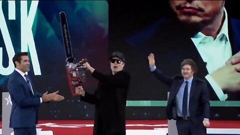 ‘Argentine Trump’ Javier Milei Presents Elon Musk w/ DOGE Chainsaw at CPAC 😂