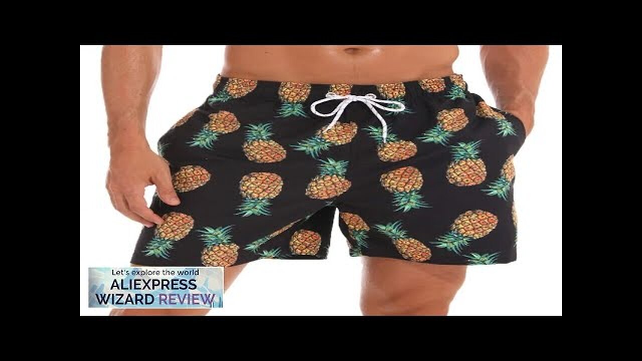 Simple Pineapple Graphic Beach Shorts Pants Men 3D Printing Surf Board Shorts Review