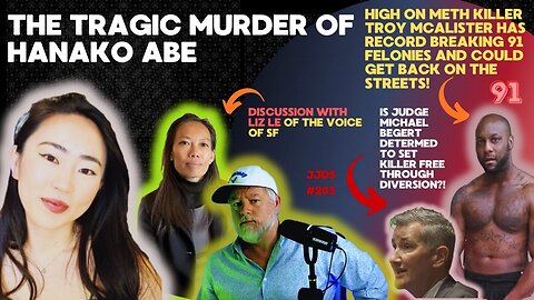 203 LIZ LE: Discusses HANAKO ABE'S murder and PROTEST AGAINST DIVERSION for killer Troy McAlister
