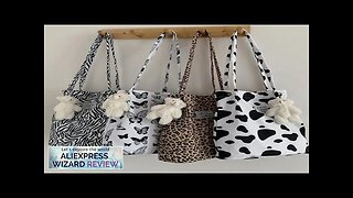 Korean Chic Big Casual Tote Bag Leopard Shoulder Bag Ladies Canvas Bag Review