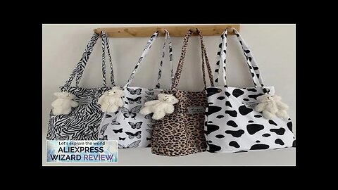 Korean Chic Big Casual Tote Bag Leopard Shoulder Bag Ladies Canvas Bag Review