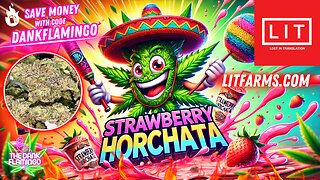 Trying Strawberry Horchata Preferred from Lit Farms! The Dank Flamingo Review!! 1