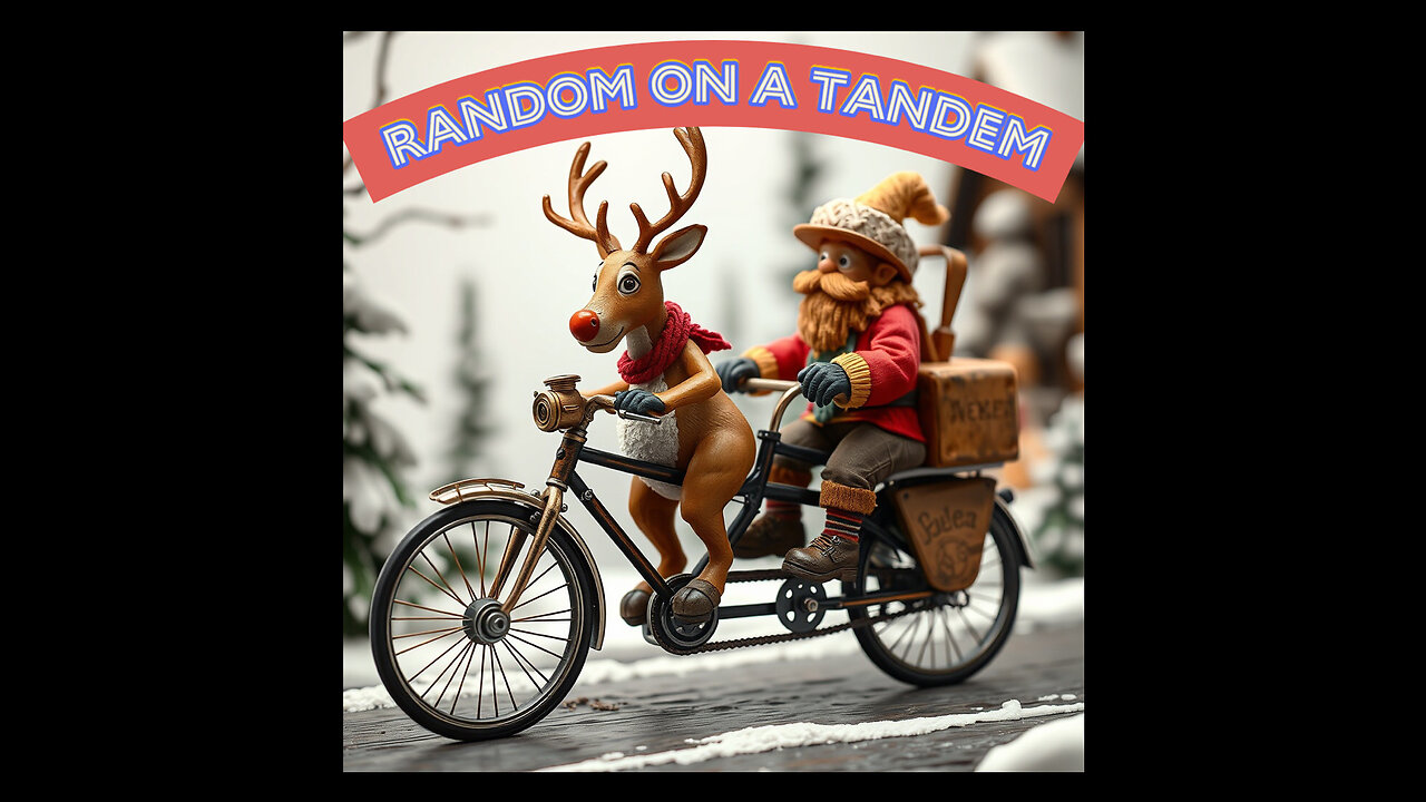 Random on a Tandem, Happy Friday! Rudolph and Elf will see you on the Trail! #joy #bicycleculture