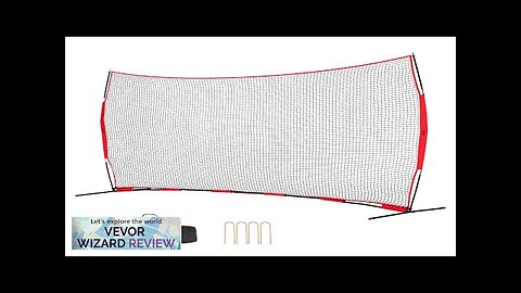 VEVOR Barricade Backstop Net 16x10 ft Ball Sports Barrier Netting Portable Practice Review