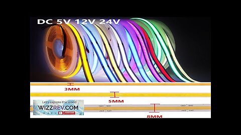 COB LED Strip 5V 12V 24V High Brightness 320LEDs/m COB LED Tape Review