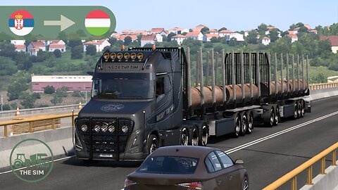 Delivering heavy load from Serbia to Hungary with Volvo VT5 | Wheel cam | Open Pipe Sound | ETS2