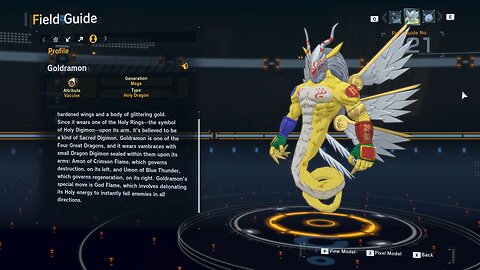 goldramon all digivolution/de-digivolution/profile Digimon Story Time Stranger