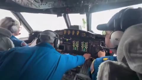 Footage shows NOAA Hurricane Hunters navigating severe turbulence while