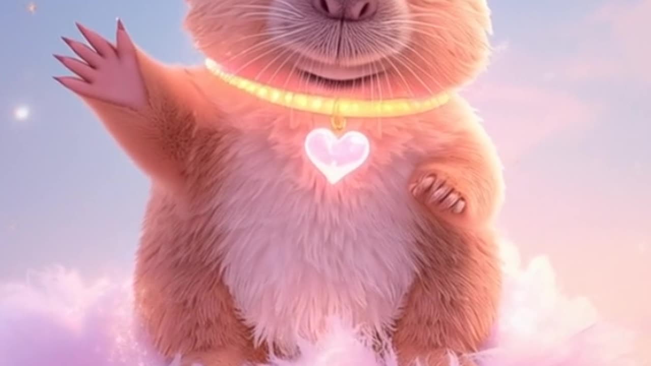 Capybara on a Pink Cloud