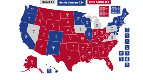 Alternate History 2016 Election Prediction - Bernie Sanders vs John Kasich