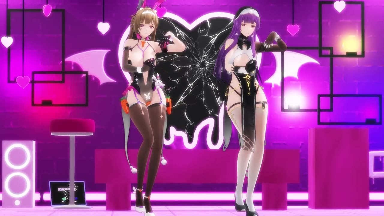 MMD Nice Body Snowbreak Marian Bunny Enya Sister