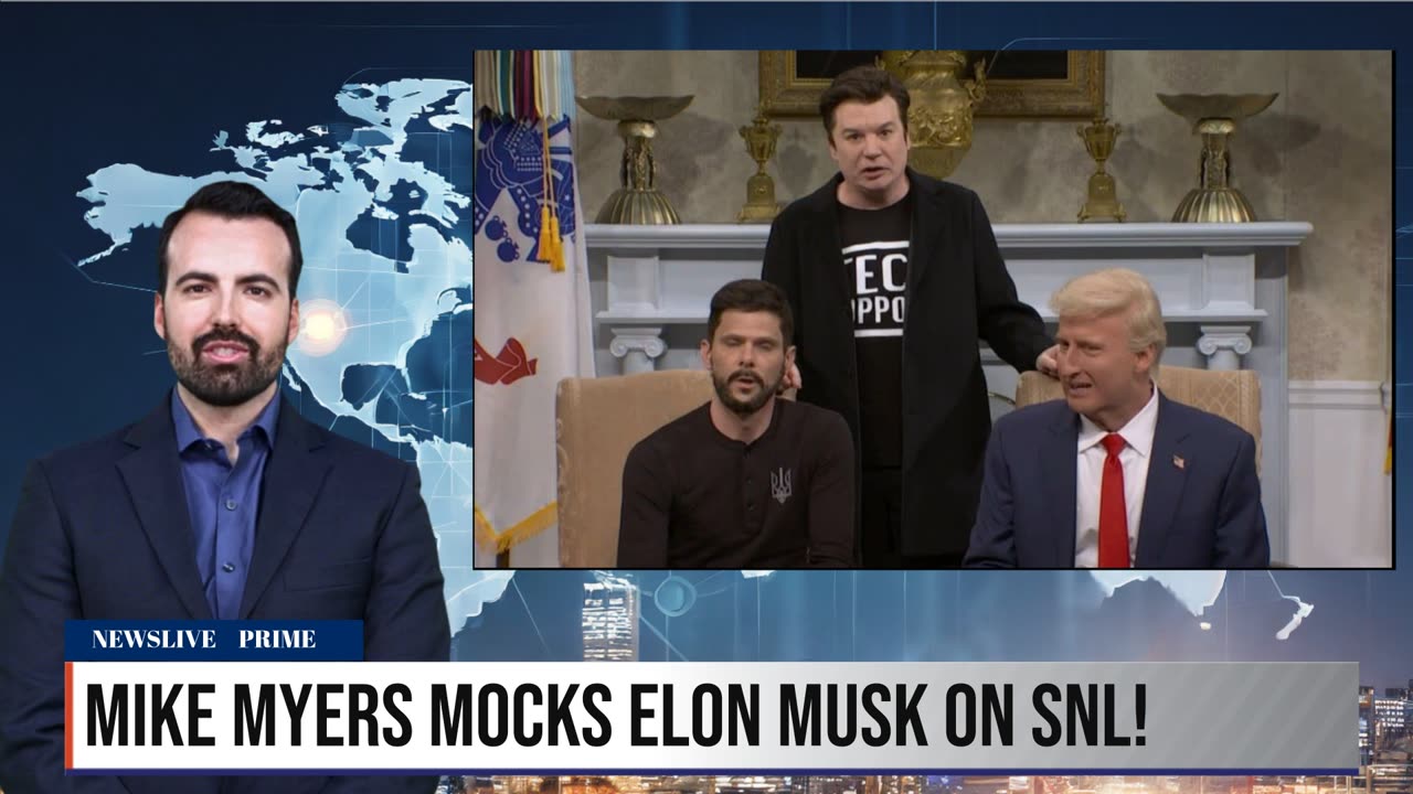 MIKE MYERS TROLLS ELON MUSK IN HILARIOUS SNL SKIT!