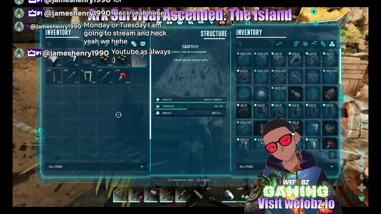 Wefobz Gaming: Ark Survival Ascended, Herbivore Island Is Home In Single Player Mode!