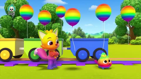 🌈 🚂 Learn Colors with Colorful Train｜Colors for Kids｜Hogi Colors｜Hogi Pinkfong