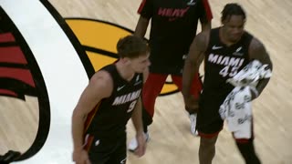 NBA - Pelle Larsson EARNS the extra possession for Miami 😤💪