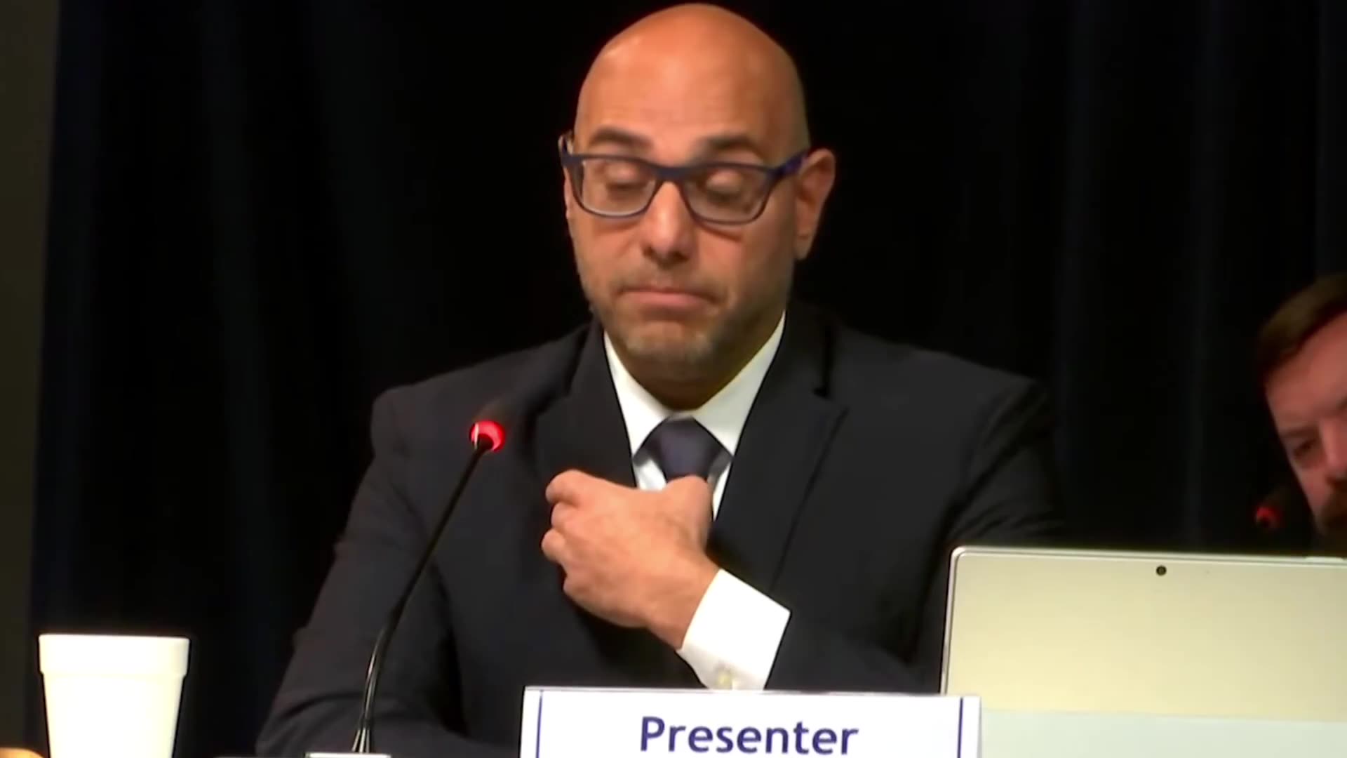 The face of a true believer, vaccine religion personified. Cody Meissner goes volcanic