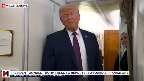 🇺🇸 Donald Trump Talks to Reporters Aboard Air Force One After Davos World Economic Forum