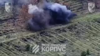 Russian Soldiers Get Some Serious Air From Ukrainian Artillery