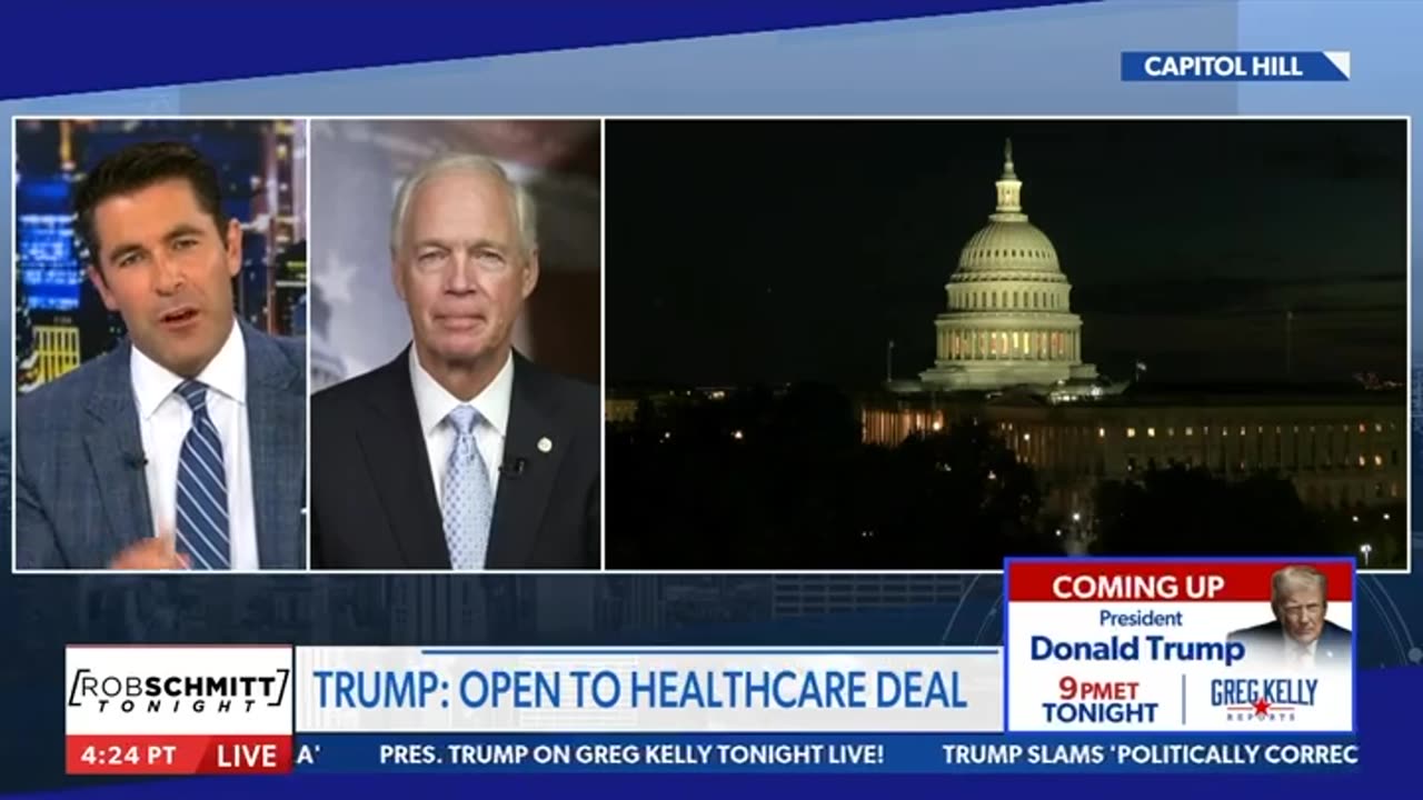 Senator Ron Johnson on Rob Schmitt Tonight 10.6.25