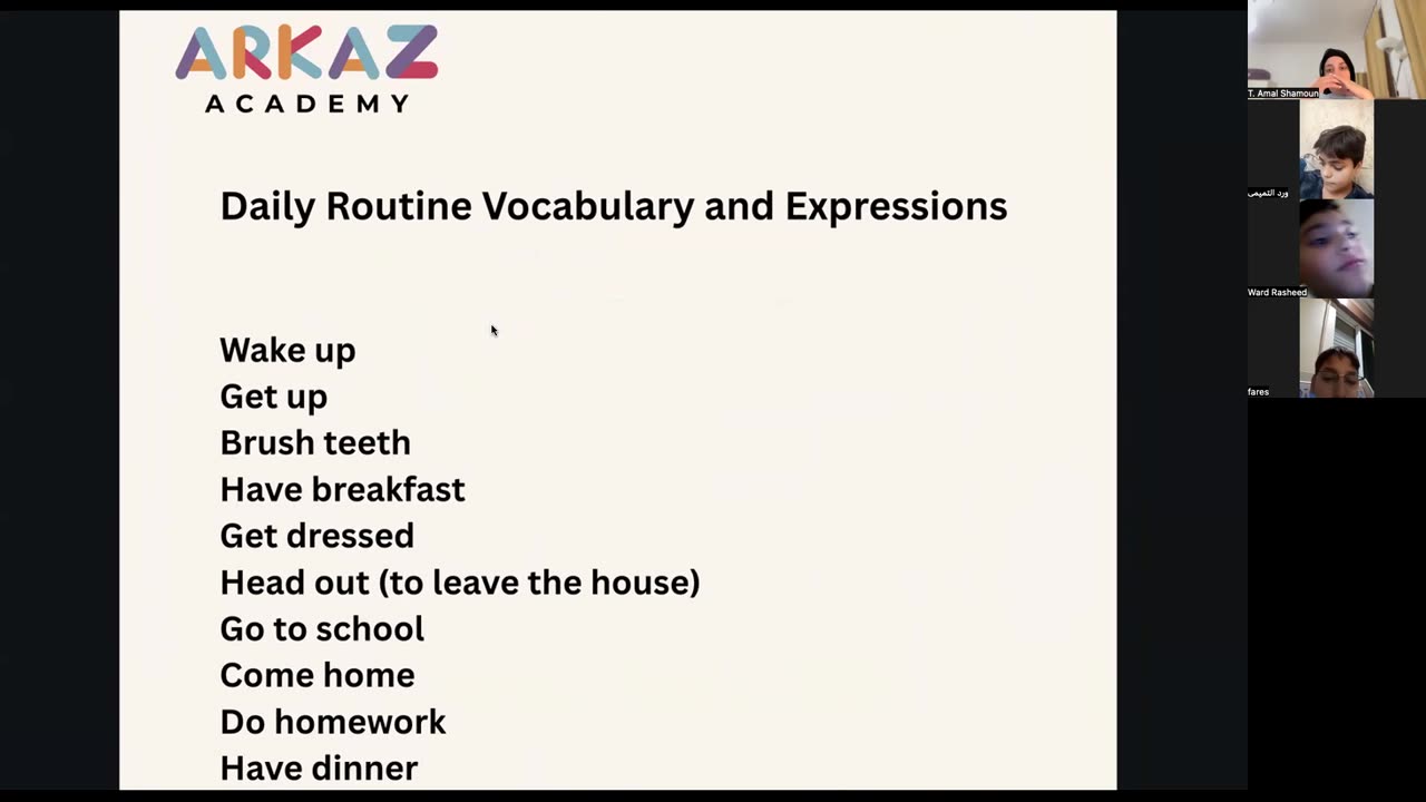 Daily routine Class (2)