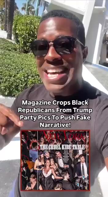 Magazine Crops Black Republicans Out of Trump Party Pictures
