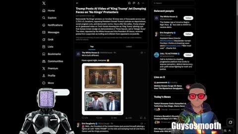 Trump Trolls No Kings Protests with AI Video!