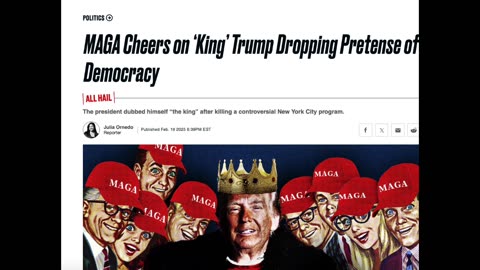 "LONG LIVE THE KING!" TRUMP REMINDS US THAT THE END OF THE REPUBLIC IS OFFICIALLY HERE!