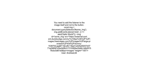 Show alert on clicking image