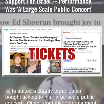 Fact Check: Ed Sheeran Did NOT Perform For IDF Soldiers To Show Support For Israel