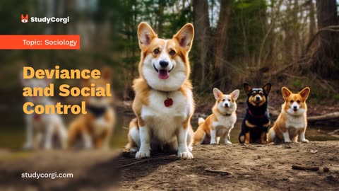 Deviance and Social Control - Research Paper Example