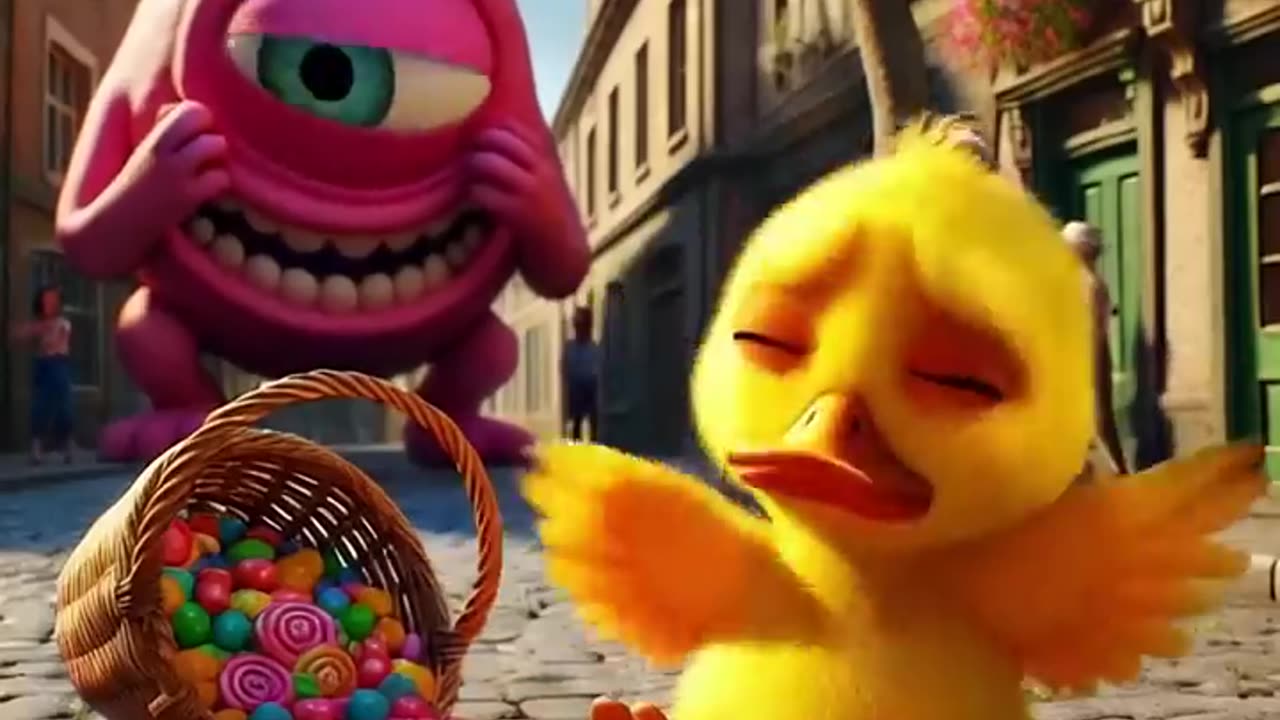Cute Duck Bought A Lot Of Candies And Was Very Happy丨CAT丨CUTECAT丨AI丨AICAT丨PUPPY丨