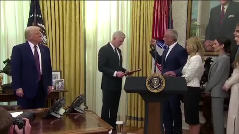 Justice Gorsuch swears in our new Secretary of Health and Human Services RFK Jr.