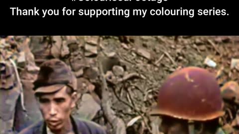 1945 US Marine and Japanese Soldier Share a Moment on Iwo Jima #ColourisedHistory