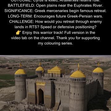 Cyrus vs. Artaxerxes II 401 BC Battle of Cunaxa #AncientPersia