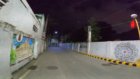 No One is Around on Dimatimbangan Street in Don Galo, Paranaque City in the Philippines