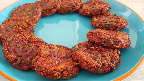 Beetroot and Oatmeal Baked Vegan Patties