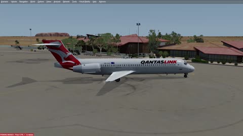 Alice Springs YBAS - Ayers Rock YAYE Full Flight Qantaslink 717 P3Dv4