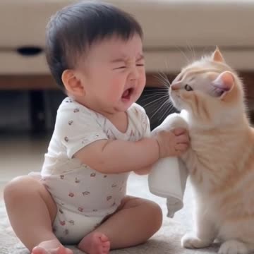 Funny video of a baby cat fighting with a handkerchief video 2025 skc.com 37
