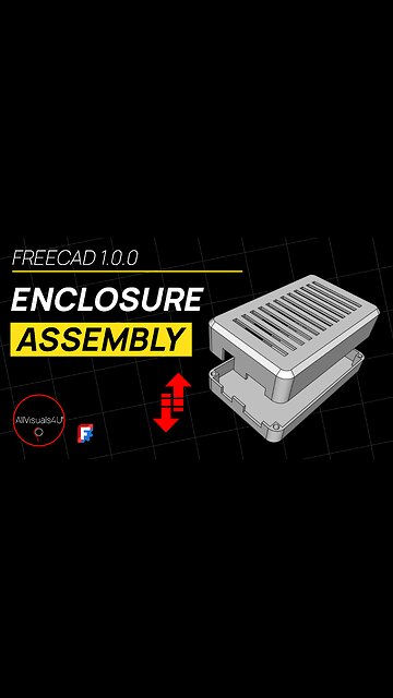 🏗 FreeCAD Assembly Workbench - FreeCAD 1.0 - Electronic Enclosure Box | #Shorts