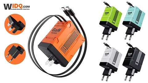 ⚡ GaN 20W Fast Charger – Retractable Dual-Port Magic! 🔌