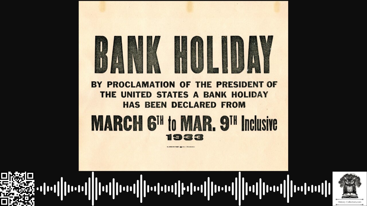#OnThisDate March 6, 1933: Financial Pause