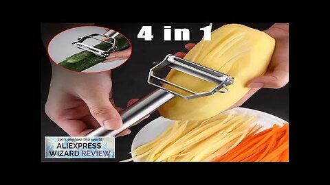 4in1 Peeler Multifunction Grater Julienne Peeler Vegetable Fruit Peeler Stainless Steel Review