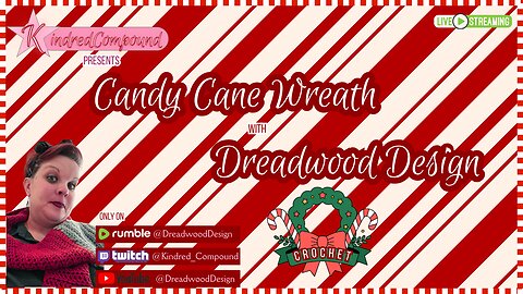 Christmas Crafting with Dreadwood | #Crochet Candy Cane Wreath |