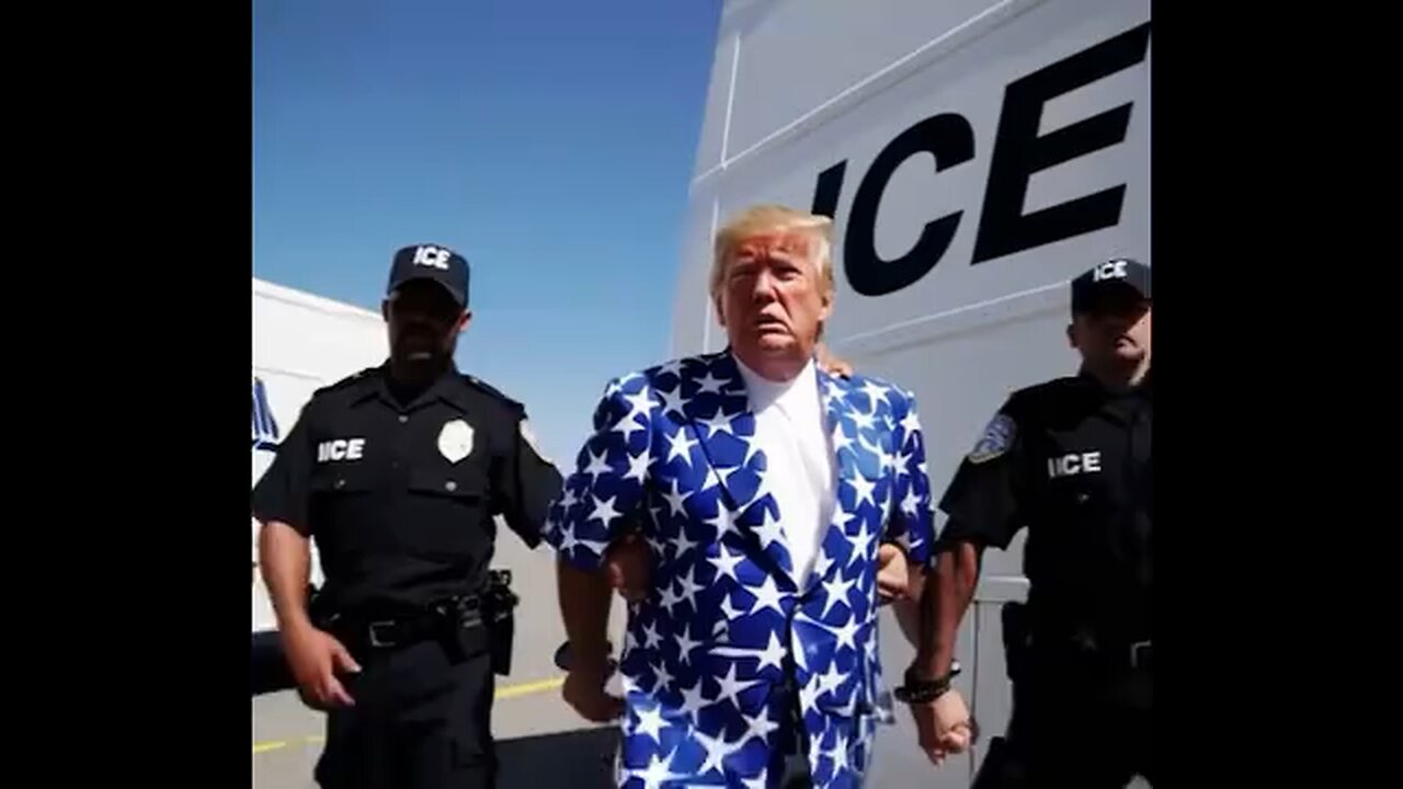 Donald Trump gets arrested by ice.