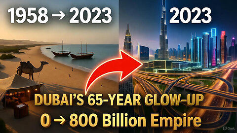 Dubai 1960 to 2025 🏜️➡️🏙️ | Epic 3D Time-Lapse You Won’t Believe! 😱✨ #DubaiTransformation