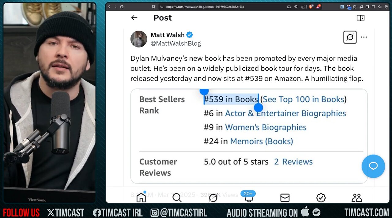 Dylan Mulvaney Book FLOPS HARD, TikTok & Fake News DESPERATELY Prop It Up And It STILL FAILS