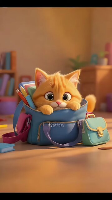 What’s inside that school bag, huh?