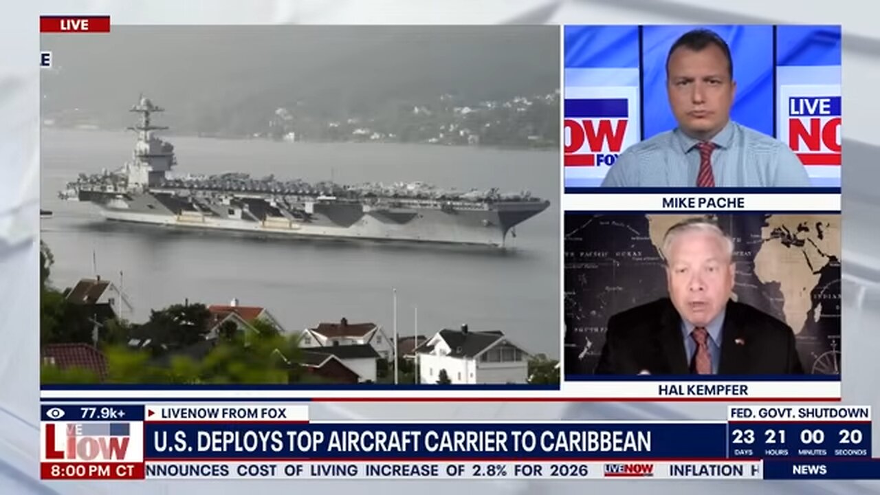 Top US aircraft carrier deployed to Caribbean to disrupt drug trafficking