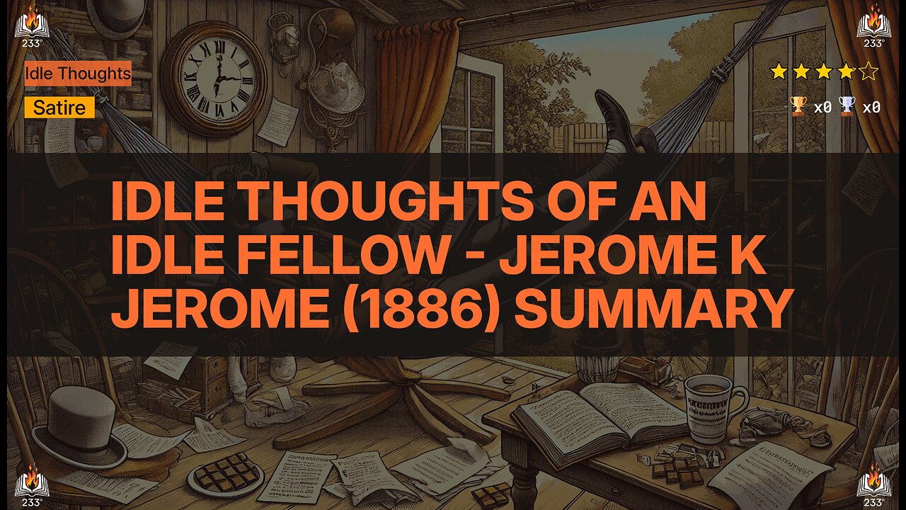 Idle Thoughts of an Idle Fellow - Jerome K Jerome (1886) Summary (Idle Thoughts - 1)